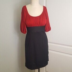Sophie Max Red Black Wiggle Dress NWT